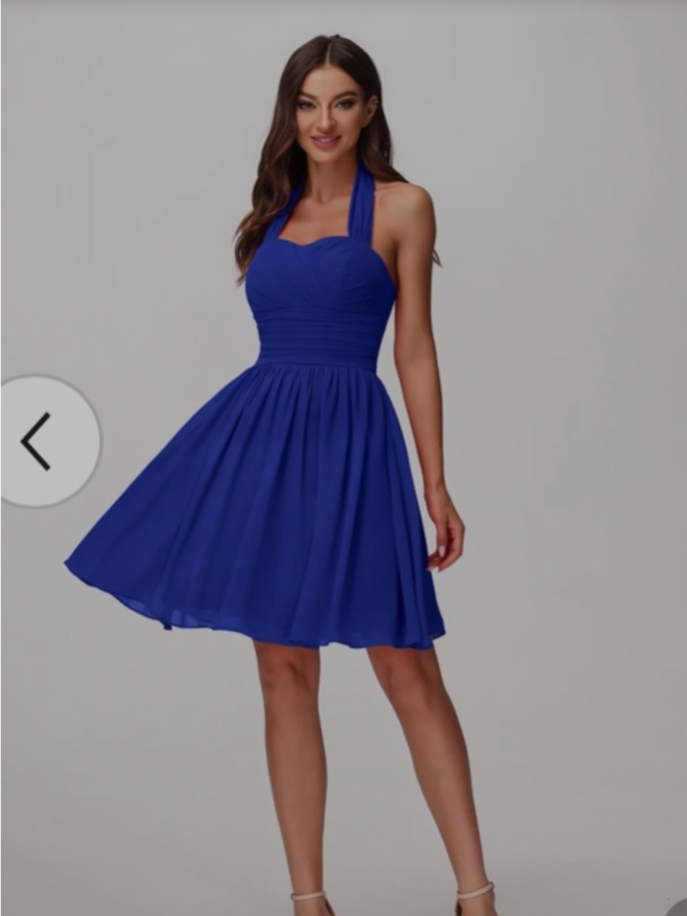 Royal Blue Halter Fit & Flare Dress - Women's new